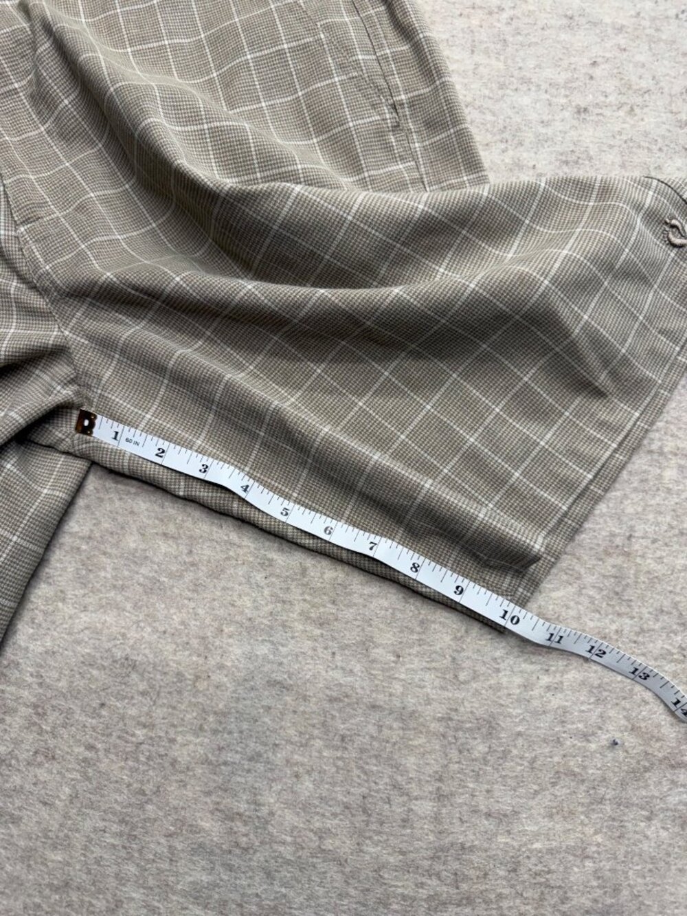 Hang Ten Flat Front Casual Men's Tan Chino Shorts Size 38 Waist 10" Inseam - Picture 7 of 7
